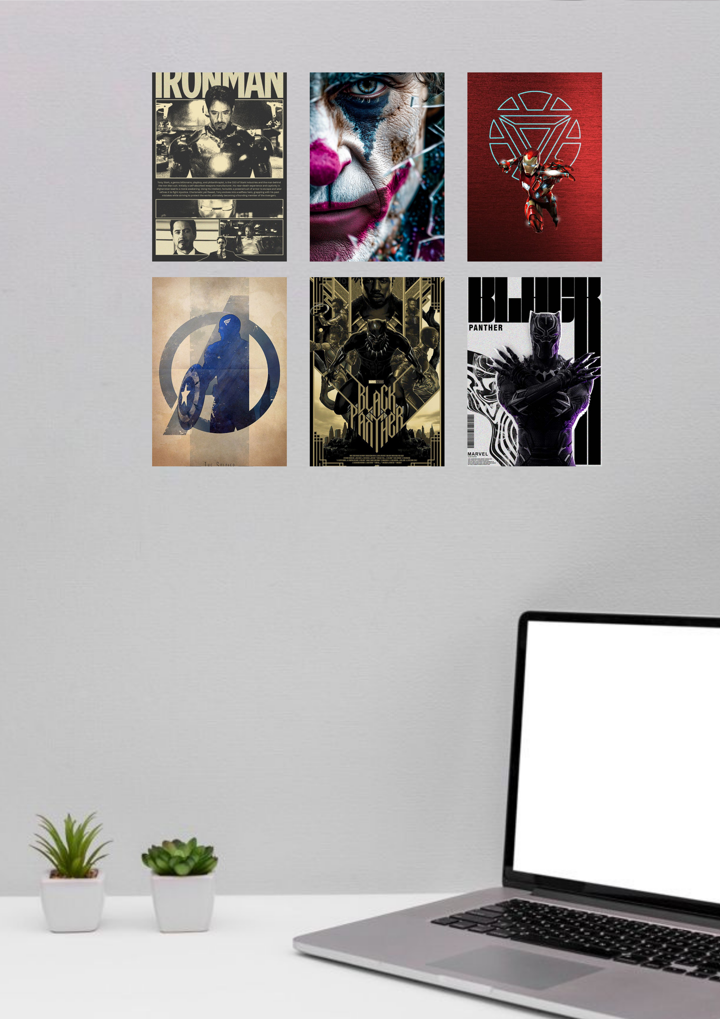 Marvel Legends Poster Set – 6 Poster Collage (A4 Size)