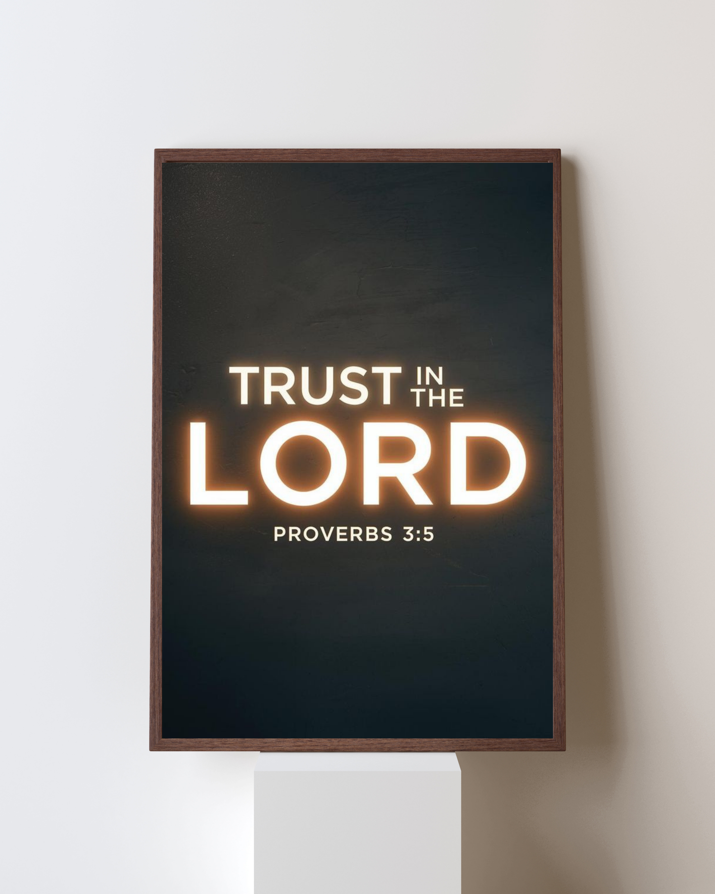 Trust in the Lord – Christian Faith Wall Art | Proverbs 3:5 Scripture Poster for Strength & Guidance